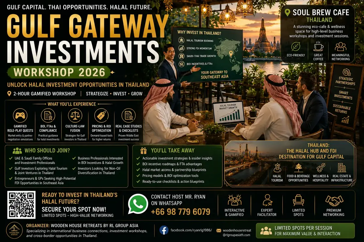 Gulf Gateway Investments Workshop 2026 programme poster.
