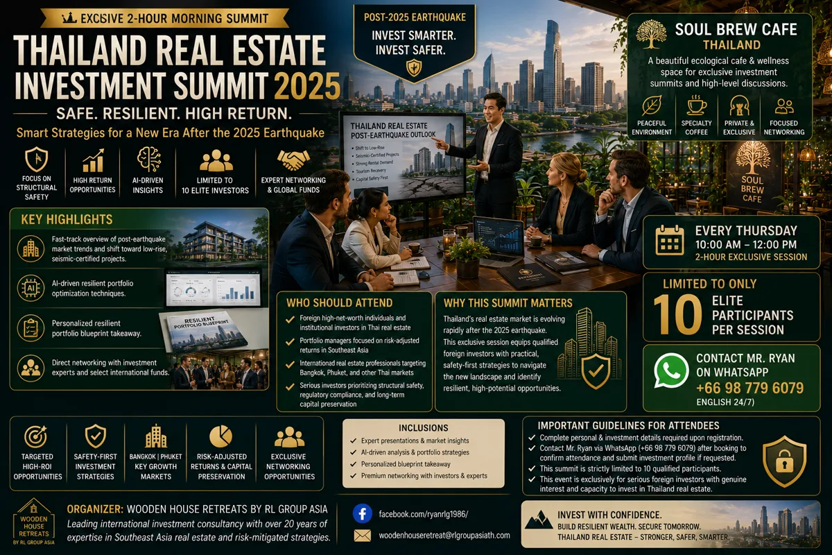 Thailand Real Estate Investment Summit programme poster.