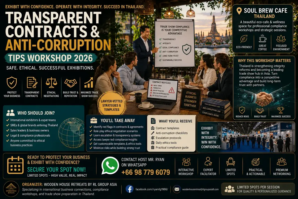 Transparent Contracts & Anti-Corruption Tips Workshop 2026 programme poster.
